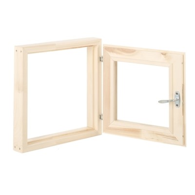 Окно, 40×40см, двойное стекло ЛИПА, внутреннее открывание