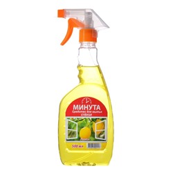 Средство для мытья стёкол и зеркал "Минутка", лимон, 500 мл