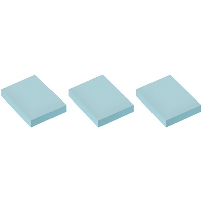 Блоки самоклеящиеся OfficeSpace 38*51мм, 3шт* 100л., голубые (362439)