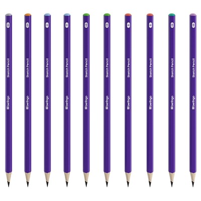 Набор карандашей ч/гр. Berlingo "Sketch Pencil" 10шт., 3H-3B (SP12100) заточ., в карт. уп.