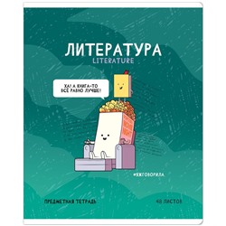 Тетрадь 48л. НЕ ПО ПРАВИЛАМ "Литература" (Тп48л_48041, ArtSpace) глянцевая ламинация