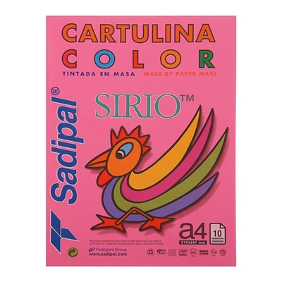 Картон цветной Sadipal Sirio, 210 х 297 мм,1 лист, 170 г/м2, фуксия, цена за 1 лист