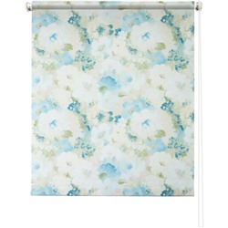 Рулонная штора «Пионы», 50 х 175 см, цвет голубой