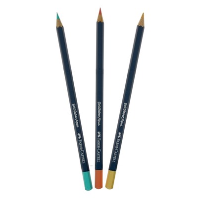 Карандаши акварельные Faber-Castell Goldfaber Aqua, 12 цветов, Pastel, в металлической коробке