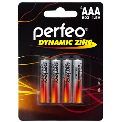 Батарейка R3 "Perfeo Dynamic Zinc", на блистере BL4