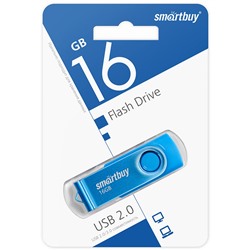 Флеш-накопитель  16Гб "Smartbuy Twist" Blue