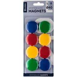 Магниты Globus 40мм, 8шт., цветные - ассорти (МЦ40-8)