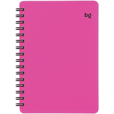 Книжка записная А6  60л. на гребне "Neon. Розовая" (ЗК6гр60_пл 62094, "BG") пластиковая обложка, тиснение фольгой