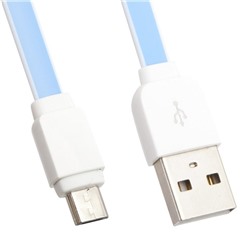 Кабель microUSB - USB, 1 м ("LDNIO" XS-07, LD_B4532) Blue, 2.1A, медь - 60жил