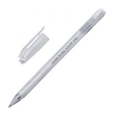 Ручка гелевая "Crown" 0.8 мм БЕЛАЯ пастель HJR-500P Crown {Корея}