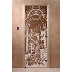 Дверь «Жар-птица», размер коробки 200 × 80 см, правая, цвет бронза