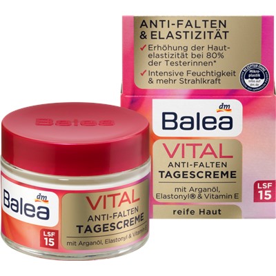 Balea (Балеа) Vital Anti-Falten Tagescreme Дневной крем против старения для лица, 50 мл
