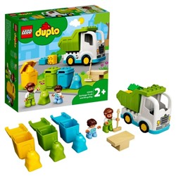 Конструктор Lego DUPLO «Мусоровоз и контейнеры для раздельного сбора мусора», 19 элементов