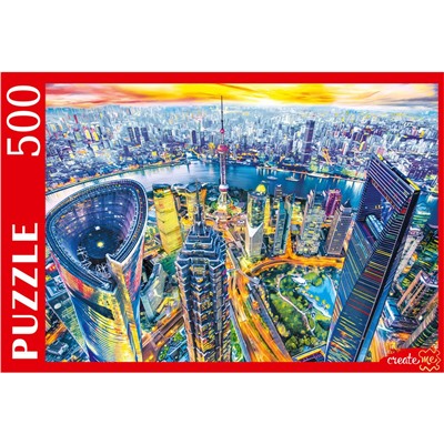 Puzzle  500 элементов "Вид на Шанхай" (Ф500-7125)