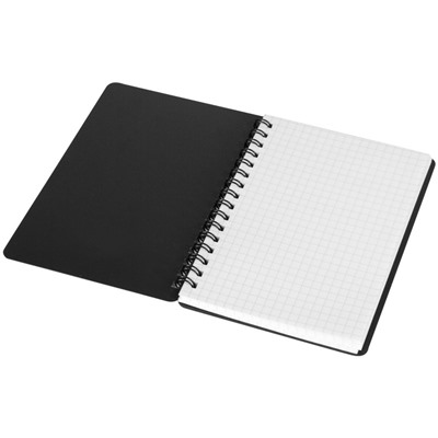 Книжка записная А6  60л. на гребне "Base. Черная" (Зк6к60грП_35421, "OfficeSpace") пластиковая обложка