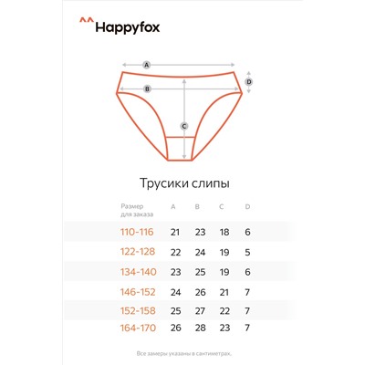 Трусы для девочки 5шт. Happyfox