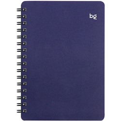 Книжка записная А6  60л. на гребне "Base. Синяя" (ЗК6гр60_пл 62092, "BG") пластиковая обложка, тиснение фольгой
