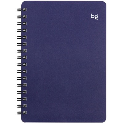 Книжка записная А6  60л. на гребне "Base. Синяя" (ЗК6гр60_пл 62092, "BG") пластиковая обложка, тиснение фольгой