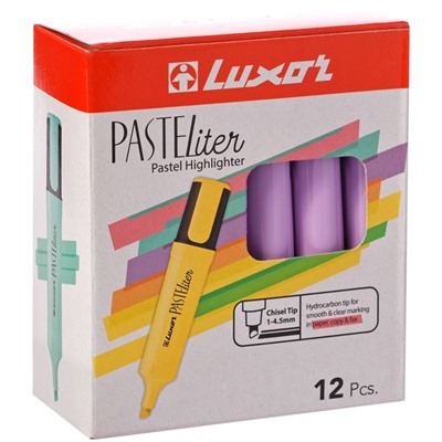 Текстмаркер Luxor "Pasteliter" 1-5мм пастельный лаванда (4027P)