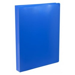 Папка пластиковая 2 кольца -ECB413/2RBLUE синяя 0.5мм (1496401) BURO {Россия}