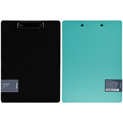 Доска-планшет с зажимом Berlingo "Instinct", пластик (полифом) (PPf_93212) мята/черная