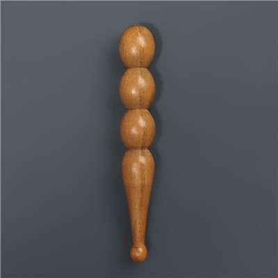 Массажёр «Кегля», деревянный, универсальный, 15,5 × 2,5 см, цвет «светлое дерево»