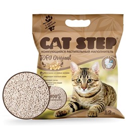 Наполнитель для кошачьих туалетов Cat Step Tofu Original 12L, растительный комкующийся