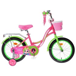 Велосипед 16" Graffiti Premium Girl, цвет розовый/зеленый