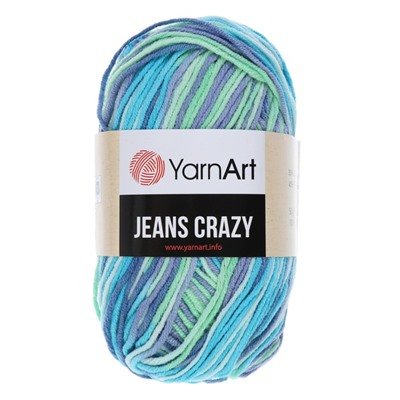 Пряжа "Jeans crazy" 55% хлопок, 45% акрил 160м/50гр (7204  принт)