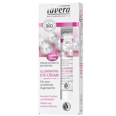 lavera (лавера) Illuminating Eye Cream Perlen-Extrakt & Bio-Koffein 15 мл
