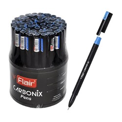 Ручка гелевая FLAIR "CARBONIX-II" синяя (F-1383) 0.5мм, карбоновый корпус