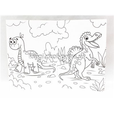 Раскраска Проф-Пресс А4 "Динозаврики" (28815-1)