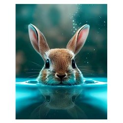 Картина по номерам на холсте "Кролик в воде" 40*50см (ХК-6871)