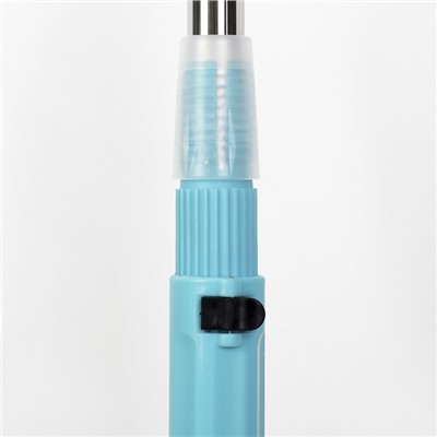 Швабра для мытья пола с отжимом Доляна, телескопическая окрашенная ручка 120 см, насадка из микрофибры, цвет МИКС