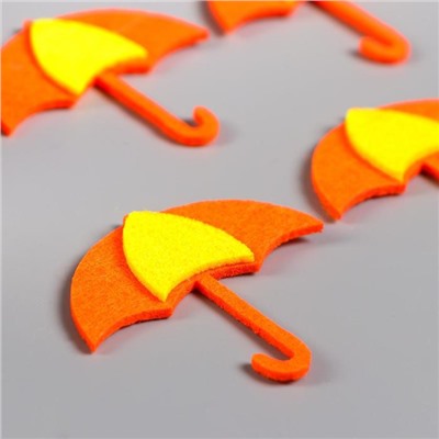 Декор для творчества фетр "Яркий зонтик" набор 5 шт 6х8 см, МИКС