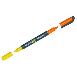 Текстмаркер Berlingo "Textline HL220" 0.5-4мм, двусторонний, желтый/оранжевый (Т2035)