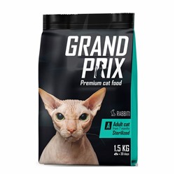 Сухой корм GRAND PRIX для кошек стерилизованных, с кроликом, 1,5 кг