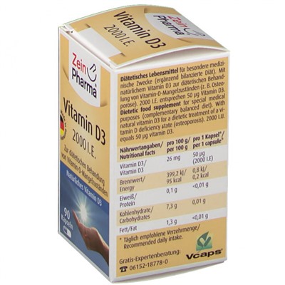 ZeinPharma (Цайнфарма) Vitamin D3 2000 I.E. 90 шт