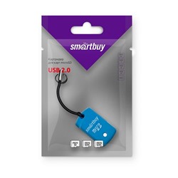 Картридер USB 2.0 "Smartbuy" для micro-SD (SBR-706-B) голубой