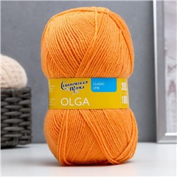 Пряжа Olga (ОльгаПШ) 50% шерсть, 50% акрил 392м/100гр (154 абрикос)