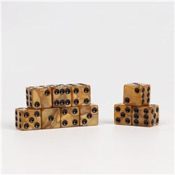 Набор кубиков игральных "Время игры", 10 шт, 1.6 х 1.6 см, золото