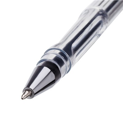 Ручка гелевая OfficeSpace (GPA100/BK_1717) черная, 0.5мм., прозрачный корпус