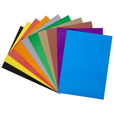 Цветной картон ArtSpace лакированный А4 10л. 10цв. (Нкл10-10п_6103) в папке