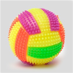 Мяч для собак светящийся с пищалкой "Водное поло", TPR, 7 см, микс цветов