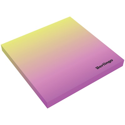 Блок самоклеящийся Berlingo "Ultra Sticky. Radiance" 75*75мм 50л., градиент, желтый/розовый (LSn_39800)