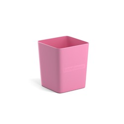 Подставка-стакан квадрат. ErichKrause "Base Pastel" (51497) розовая