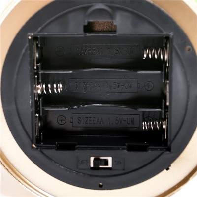 Ночник "Ромб" LED от батареек 3хАА золото 10,5х10,5х15,5 см