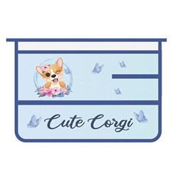 Папка для труда (ПТР-2) "Cute corgi" А4, молния сверху