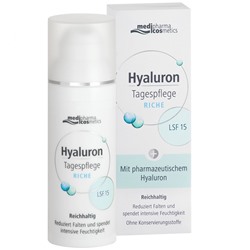 medipharma (медифарма) cosmetics Hyaluron Tagespflege riche mit LSF 15 50 мл