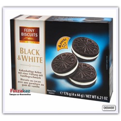 Печенье "Black & White" с какао и кремовой начинкой с ванильным вкусом 176 гр